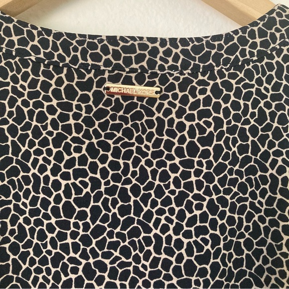 Michael Kors Animal Print Black and Tan Ruffled Midi Sundress | NWT - Picture 6 of 10